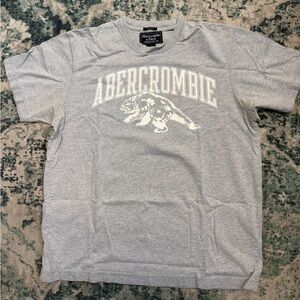 Vintage Abercrombie & Fitch Gray Men's T-Shirt